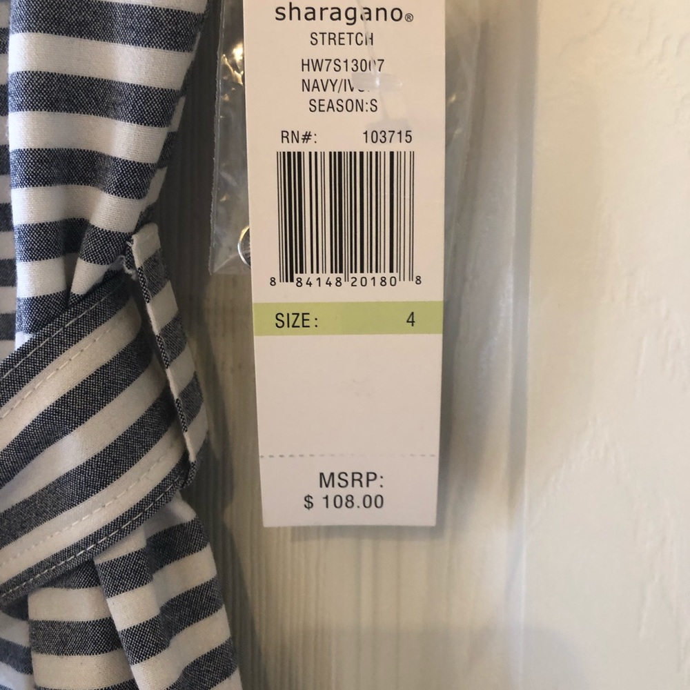 dress in light blue and white stripe size 4.
